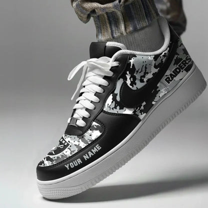 [SPECIAL OFFER] NEW CUSTOMIZED NFL07 LVR LAS VEGAS RAIDERS AF1 SNEAKERS