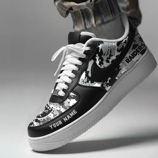[SPECIAL OFFER] NEW CUSTOMIZED NFL07 LVR LAS VEGAS RAIDERS AF1 SNEAKERS