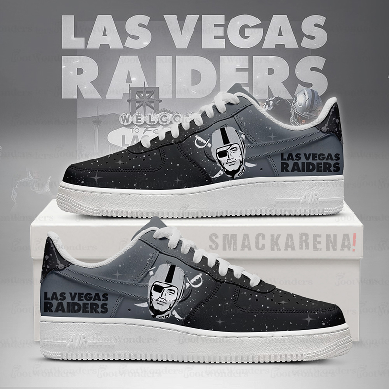 LIMITED EDITION - NEW CUSTOMIZED NFL07 LVR LV RAIDERS AF1 SNEAKERS