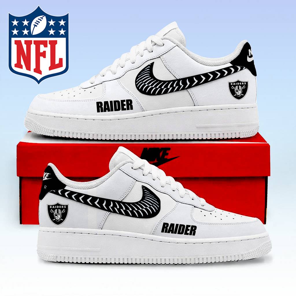 LIMITED EDITION - NEW CUSTOMIZED NFL07 LVR LAS VEGAS RAIDERS AF1 SNEAKERS