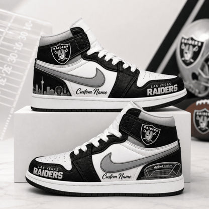 [SPECIAL OFFER] NEW CUSTOMIZED NFL07 LVR LAS VEGAS RAIDERS AIR JORDAN 1