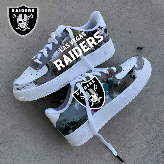[SPECIAL OFFER] NEW CUSTOMIZED NFL07 LVR LAS VEGAS RAIDERS AF1 SNEAKERS