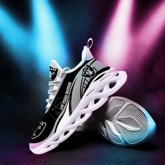 LIMITED EDITION - NEW CUSTOMIZED NFL07 LVR LAS VEGAS RAIDERS UNISEX MAX SOUL SHOES