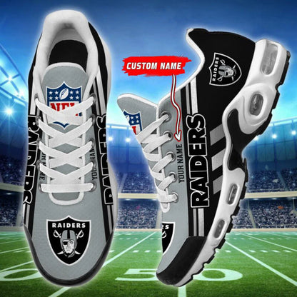 LIMITED EDITION - NEW CUSTOMIZED NFL07 LVR LAS VEGAS RAIDERS AIR MAX PLUS SNEAKERS