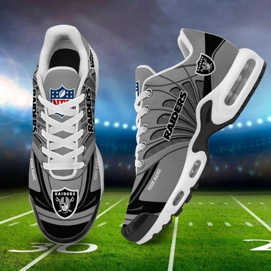 LIMITED EDITION - NEW CUSTOMIZED NFL07 LVR LAS VEGAS RAIDERS AIR MAX PLUS SNEAKERS