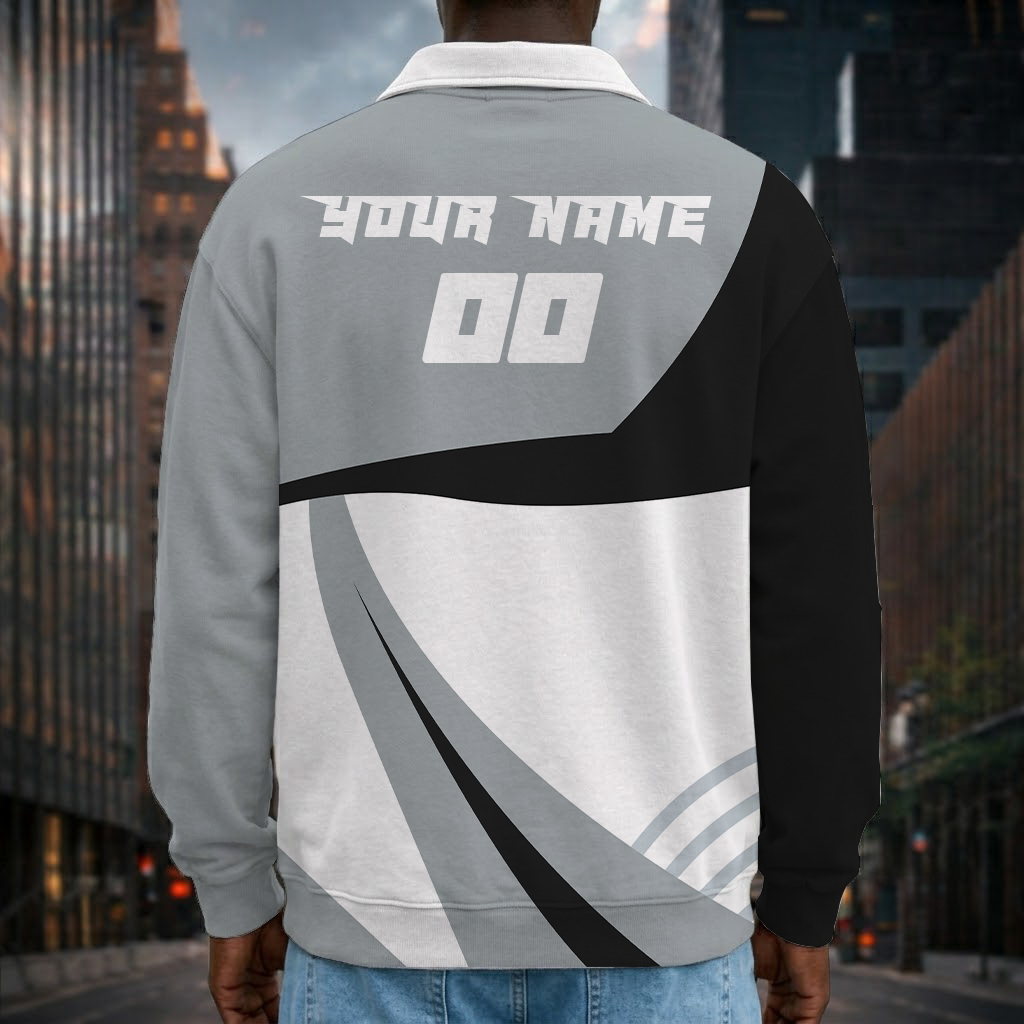 [SPECIAL OFFER] NEW CUSTOMIZED NFL07 LVR LAS VEGAS RAIDERS LONG SLEEVE POLO SHIRT