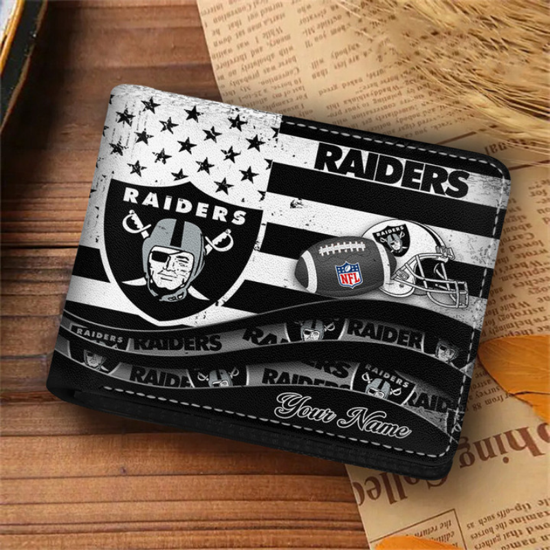 [SPECIAL OFFER] NEW CUSTOMIZED NFL07 LVR LAS VEGAS RAIDERS LEATHER WALLET