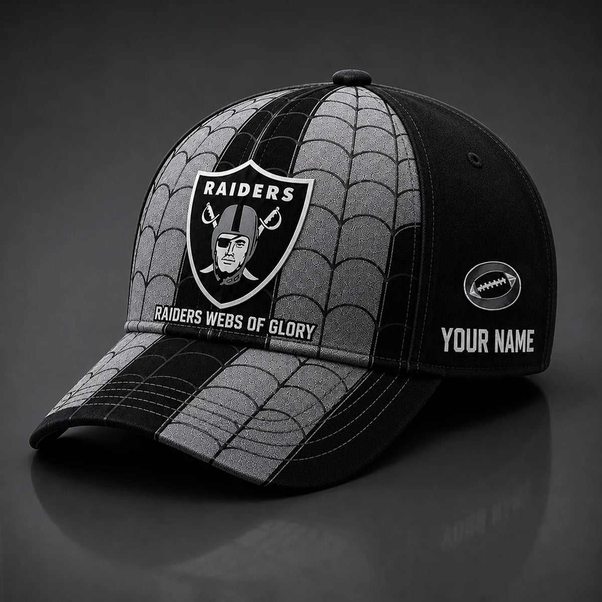 [SPECIAL OFFER] NEW CUSTOMIZED NFL07 LVR LAS VEGAS RAIDERS x SPIDER CLASSIC CAP