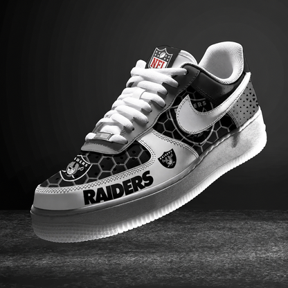 LIMITED EDITION - NEW CUSTOMIZED NFL07 LVR LAS VEGAS RAIDERS AF1 SNEAKERS