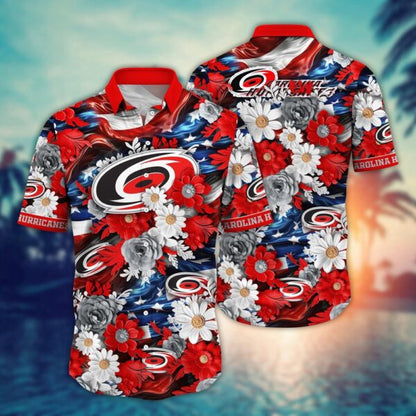 VIRAL EDITION - NEW CUSTOMIZED NHL07 CLH CAROLINA HURRICANES INDEPENDENCE DAY UNISEX HAWAIIAN SHIRT