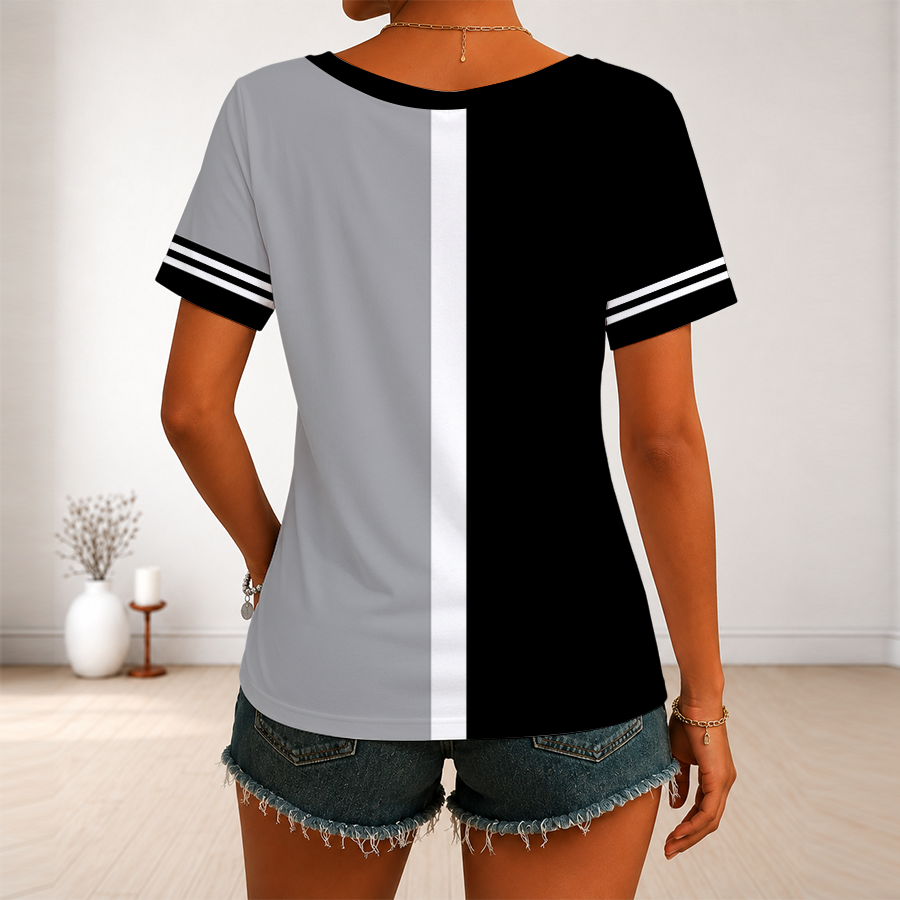 [FAN FAVORITE] NEW CUSTOMIZED WNBA07 LVA LAS VEGAS ACES V-NECK FEMALE SHIRT