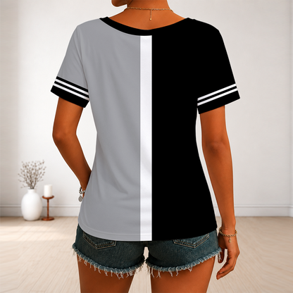 [FAN FAVORITE] NEW CUSTOMIZED WNBA07 LVA LAS VEGAS ACES V-NECK FEMALE SHIRT