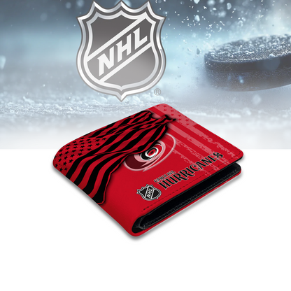 [SUPER SALE ] NEW CUSTOMIZED NHL07 CLH CAROLINA HURRICANES LEATHER WALLET