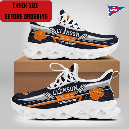 ELITE EDITION - NEW CUSTOMIZED NCAA FBS07 CST CLEMSON TIGERS CLUNKY SNEAKERS