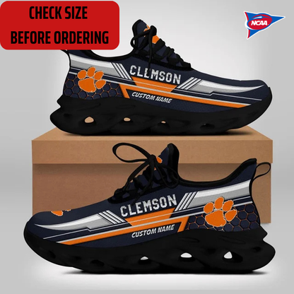 ELITE EDITION - NEW CUSTOMIZED NCAA FBS07 CST CLEMSON TIGERS CLUNKY SNEAKERS