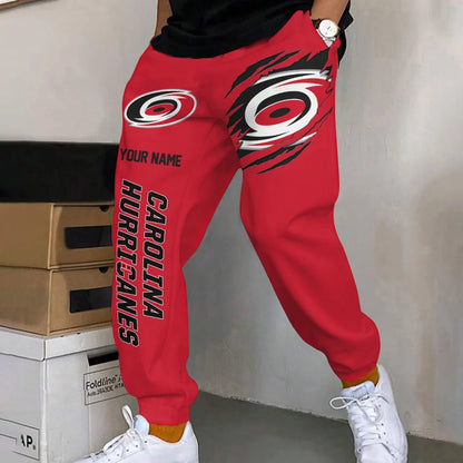 ELITE EDITION - NEW CUSTOMIZED NHL07 CLH CAROLINA HURRICANES SWEATPANTS