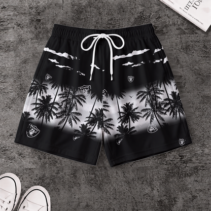 LIMITED EDITION - NEW CUSTOMIZED NFL07 LVR LAS VEGAS RAIDERS SHORT PANTS