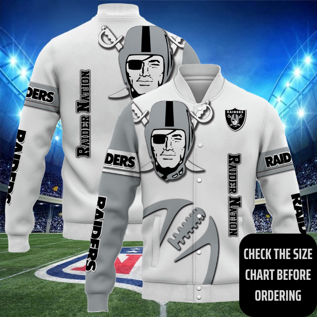 ELITE EDITION - NEW CUSTOMIZED NFL07 LVR LAS VEGAS RAIDERS SATIN VARSITY & BASEBALL JACKET