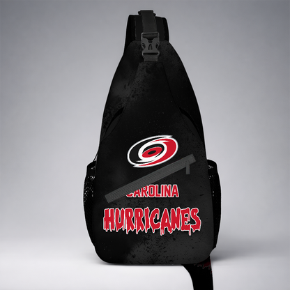 [SUPER SALE] NEW CUSTOMIZED NHL07 CLH CAROLINA HURRICANES SLING BAG