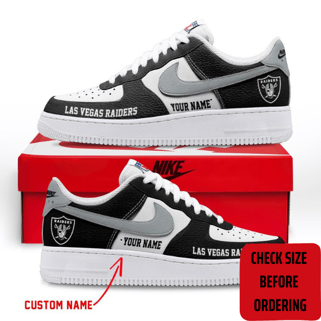 ELITE EDITION - NEW CUSTOMIZED NFL07 LVR LAS VEGAS RAIDERS AF1 SHOES