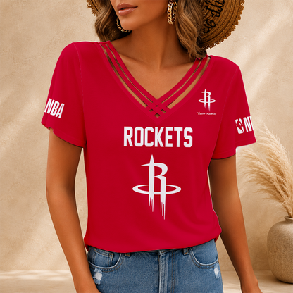 [HOT DEAL] NEW CUSTOMIZED NBA07 HRO HOUSTON ROCKETS V-NECK SHIRT