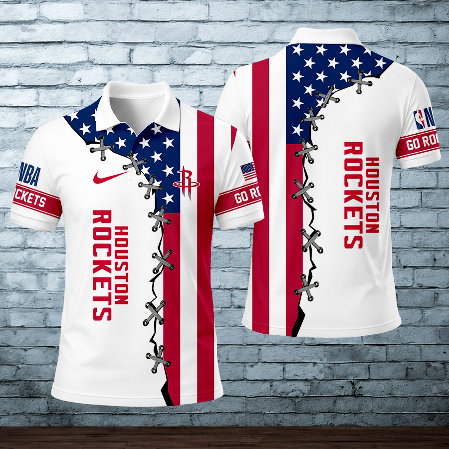 LIMITED EDITION - NEW CUSTOMIZED NBA07 HRO HOUSTON ROCKETS POLO SHIRT
