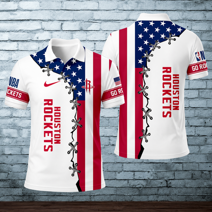 LIMITED EDITION - NEW CUSTOMIZED NBA07 HRO HOUSTON ROCKETS POLO SHIRT