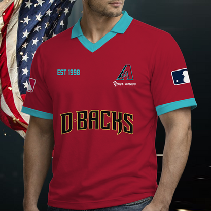 [FLASH SALE] NEW CUSTOMIZED MLB07 ADS ARIZONA DIAMONDBACKS POLO SHIRT