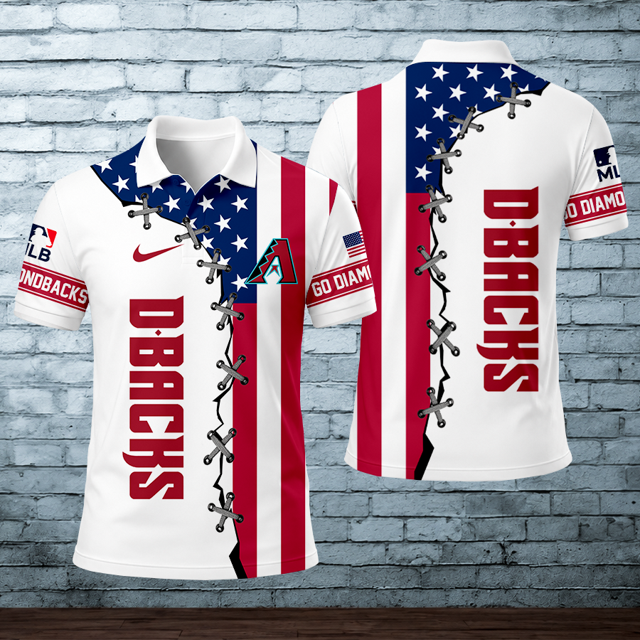 LIMITED EDITION - NEW CUSTOMIZED MLB07 ADS ARIZONA DIAMONDBACKS POLO SHIRT
