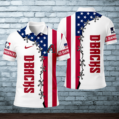 LIMITED EDITION - NEW CUSTOMIZED MLB07 ADS ARIZONA DIAMONDBACKS POLO SHIRT