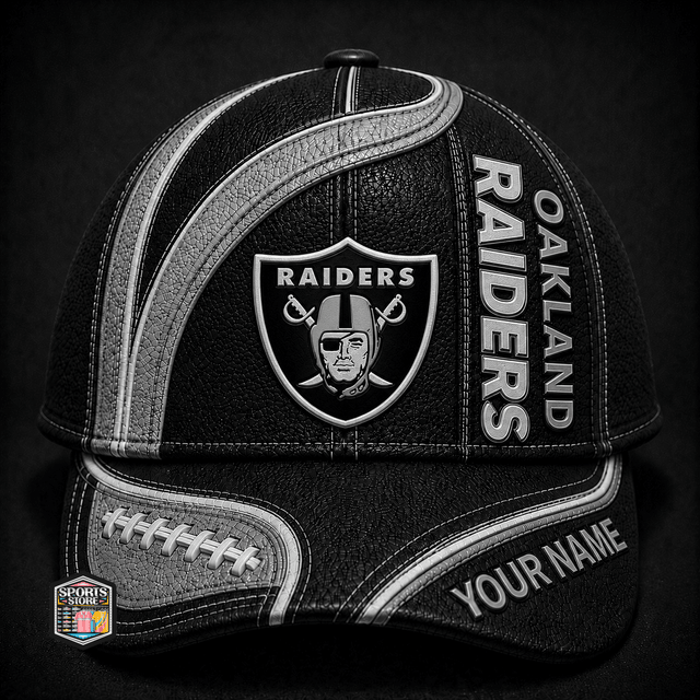 ELITE EDITION - NEW CUSTOMIZED NFL07 LVR LAS VEGAS RAIDERS CLASSIC CAP