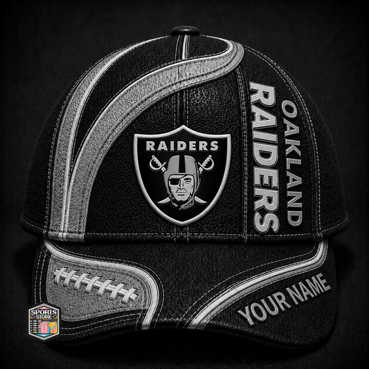 ELITE EDITION - NEW CUSTOMIZED NFL07 LVR LAS VEGAS RAIDERS CLASSIC CAP