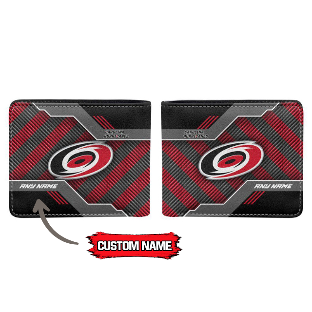 VIRAL EDITION - NEW CUSTOMIZED NHL07 CLH CAROLINA HURRICANES LEATHER WALLET