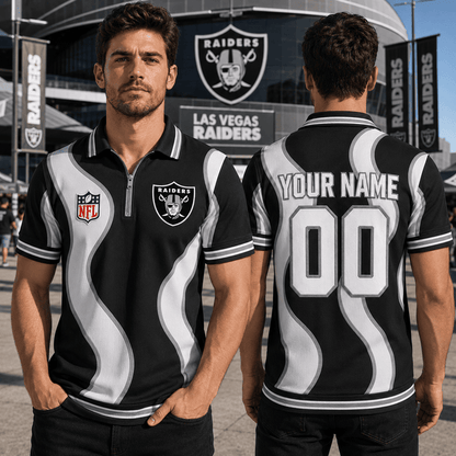 EXCLUSIVE EDITION - NEW CUSTOMIZED NFL07 LVR LAS VEGAS RAIDERS POLO SHIRT, ZIP POLO SHIRT, T-SHIRT, HOODIE, ZIP HOODIE & SWEATSHIRT