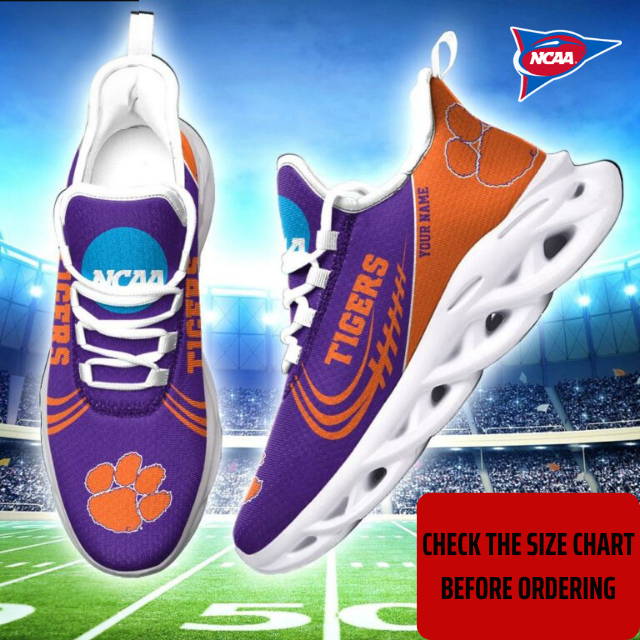 ELITE EDITION - NEW CUSTOMIZED NCAA FBS07 CST CLEMSON TIGERS CLUNKY SNEAKERS
