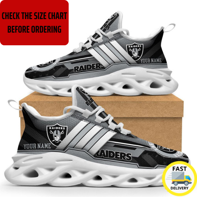 EXCLUSIVE EDITION - NEW CUSTOMIZED NFL07 LVR LAS VEGAS RAIDERS MAX SOUL SHOES
