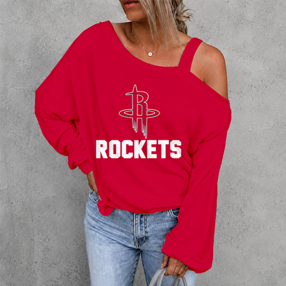 [HOT DEAL] NEW CUSTOMIZED NBA07 HRO HOUSTON ROCKETS DROP SHOULDER SWEATSHIRT