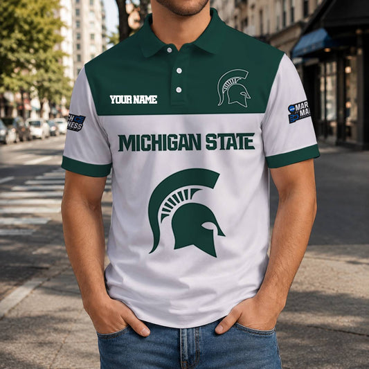 LIMITED EDITION - NEW CUSTOMIZED NCAA MAM07 MSS MICHIGAN STATE SPARTANS T-SHIRT, POLO SHIRT, ZIP POLO SHIRT, SWEATSHIRT, HOODIE & ZIP HOODIE