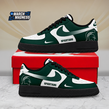 SPECIAL EDITION - NEW CUSTOMIZED NCAA MAM07 MSS MICHIGAN STATE SPARTANS AF1 SHOES