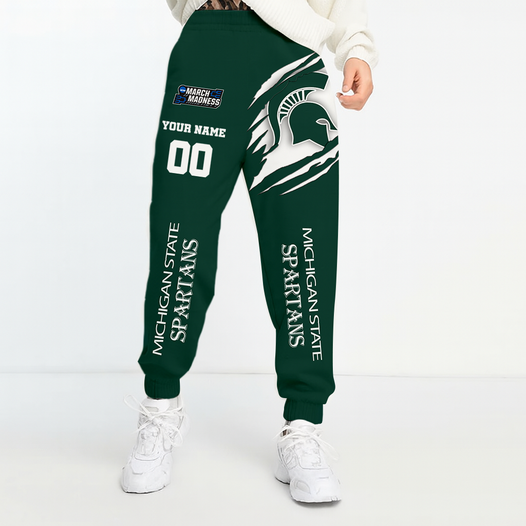LIMITED EDITION - NEW CUSTOMIZED NCAA FBS07 MSS MICHIGAN STATE SPARTANS UNISEX LONG PANTS