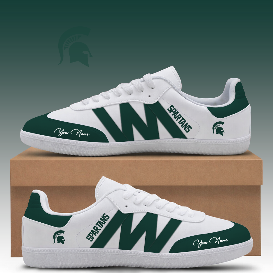 [FAN FAVORITE] NEW CUSTOMIZED NCAA MAM07 MSS MICHIGAN STATE SPARTANS CLASSIC SNEAKERS