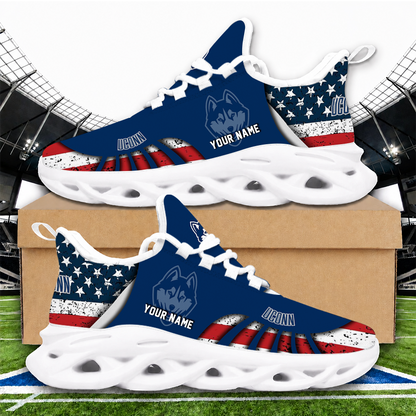 [FAN FAVORITE] NEW CUSTOMIZED NCAA CFH07 UCH UCONN HUSKIES UNISEX CLUNKY SNEAKERS
