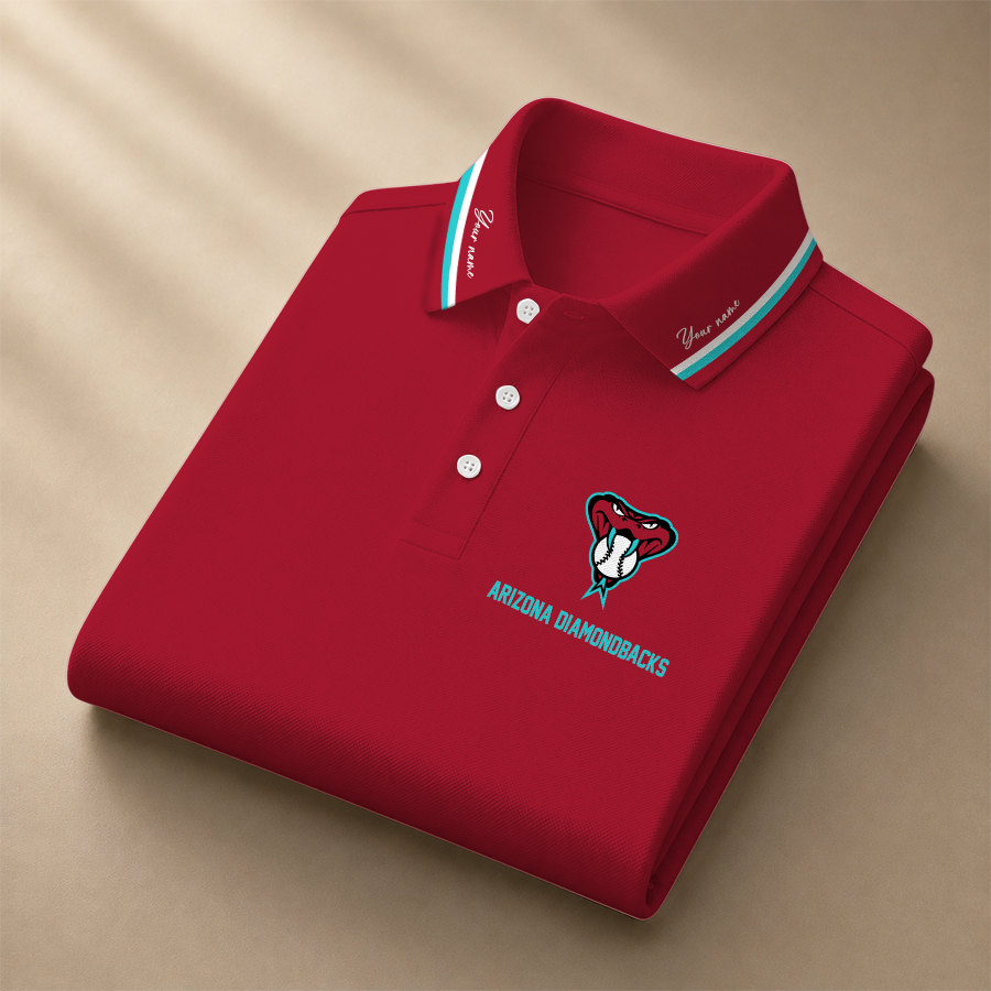 LIMITED EDITION - NEW CUSTOMIZED MLB07 ADS ARIZONA DIAMONDBACKS POLO SHIRT