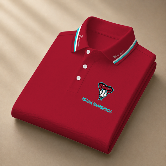 LIMITED EDITION - NEW CUSTOMIZED MLB07 ADS ARIZONA DIAMONDBACKS POLO SHIRT