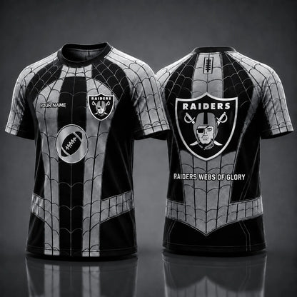[SPECIAL OFFER] NEW CUSTOMIZED NFL07 LVR LAS VEGAS RAIDERS x SPIDER T-SHIRT, HOODIE & ZIP HOODIE