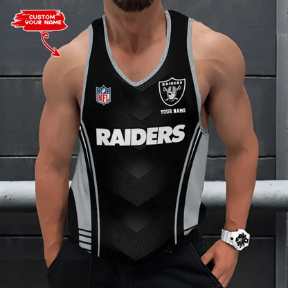 [SPECIAL OFFER] NEW CUSTOMIZED NFL07 LVR LAS VEGAS RAIDERS UNISEX TANK TOP