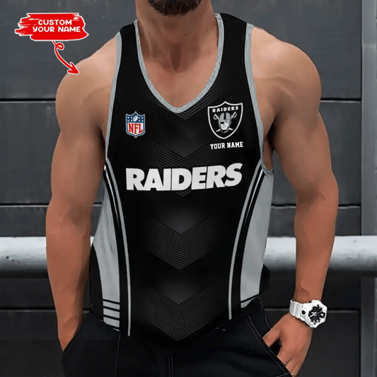 [SPECIAL OFFER] NEW CUSTOMIZED NFL07 LVR LAS VEGAS RAIDERS UNISEX TANK TOP