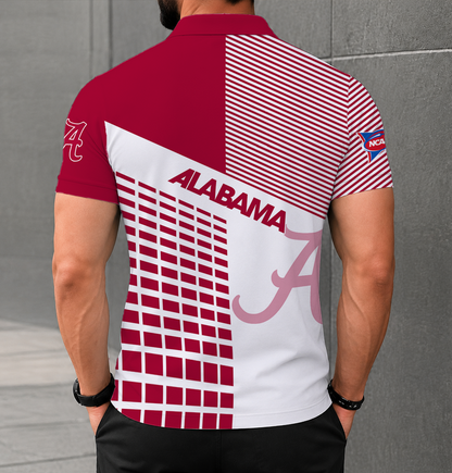 VIRAL EDITION - NEW CUSTOMIZED NCAA FBS08 ABC ALABAMA CRIMSON TIDE POLO SHIRT
