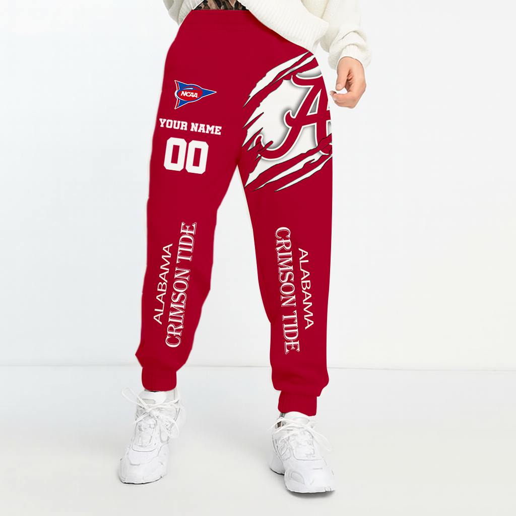 LIMITED EDITION - NEW CUSTOMIZED NCAA FBS08 ABC ALABAMA CRIMSON TIDE UNISEX LONG PANTS