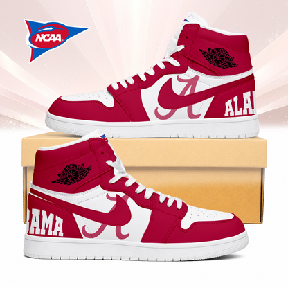 LIMITED EDITION - NEW CUSTOMIZED NCAA FBS08 ABC ALABAMA CRIMSON TIDE AIR JORDAN SNEAKERS